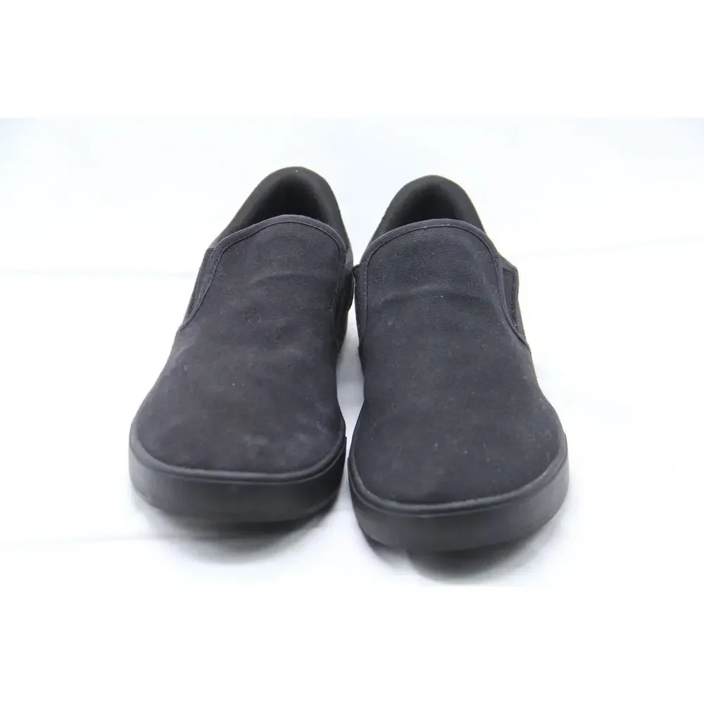 Kizik Venice Step In Shoes Mens Size 10 Womens 11.5 Black Canvas Loafer DVENBK02